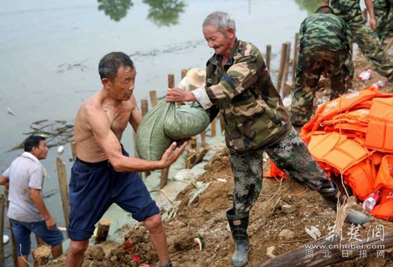 軍民協(xié)防，保衛(wèi)家園。20160713省武警部隊(duì)馳援高橋河河頭村截流港潰口。_副本.jpg